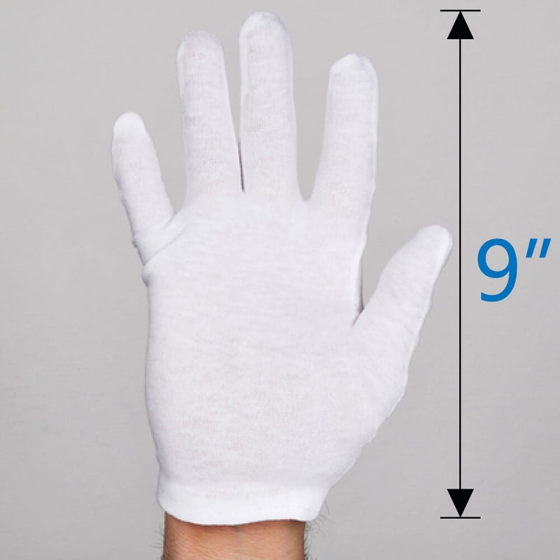 Selizo 12 Pairs White Cotton Gloves for Cosmetic Moisturizing Dry Hands Coin Jewelry Inspection Hand Spa – Large Size - BeesActive Australia