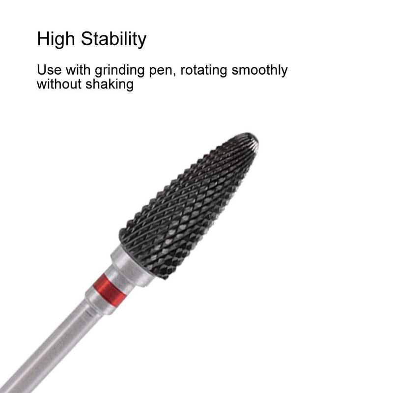 Nail Drill Bits, Ceramic Flame Grinding Head Cylinder Shape Nail Art Cutter F/M/C/XC for Polishing Drill Accessories Electric Nail File(21ST) 21ST - BeesActive Australia