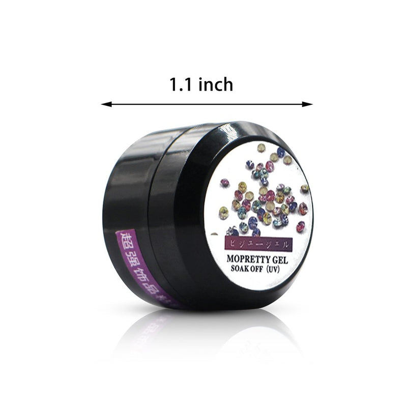 MOPRETTY Super Sticky Rhinestone Glue Adhesive Builder Tip Manicure Nail Art Decoration Clear UV Gel 8ml With 1 Painting Pen 1 wood stick (UV Light Cure Needed) - BeesActive Australia
