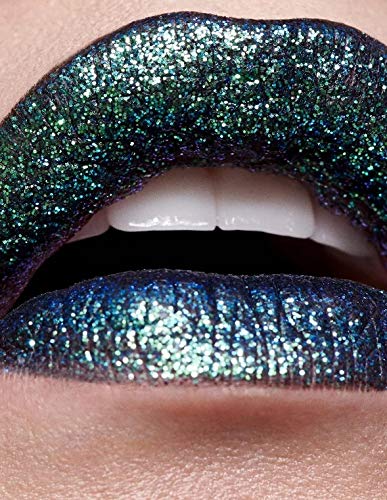 Miss Fame Loose Glitter for Lips, Face & Body - Iridescent Blue w/ Emerald Green Base - Dramatic Holographic Makeup | Perfect for Women, Men, Makeup Artists & Drag Enthusiasts (Force of Nature) Force of Nature - BeesActive Australia