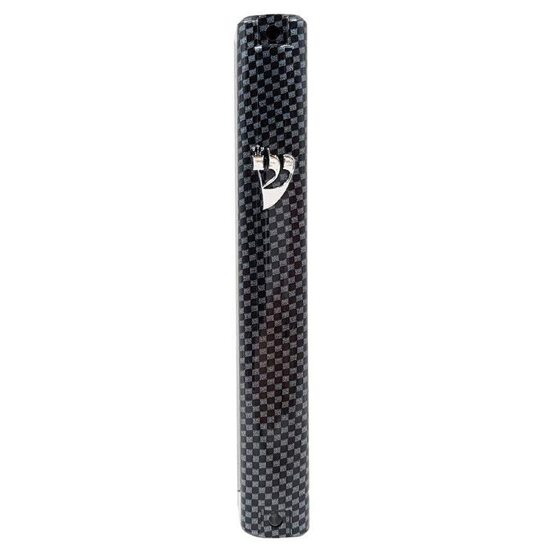 Waterproof Jewish MEZUZAH CASE with Scroll 3D Metal Painted Design Classic Israel Judaica Plastic Door Mezuza 5 Inch (Squares) Squares - BeesActive Australia