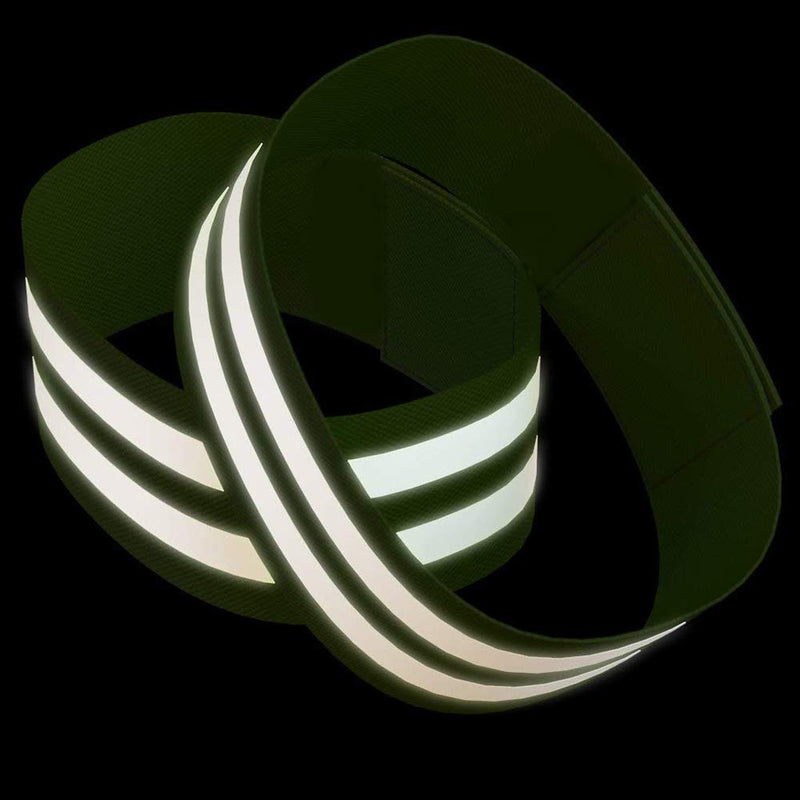 CSYSX High Visibility Reflective Bands for Wrist Arm Ankle Leg Adjustable Elastic Reflective Gear for Night Walking Cycling Running Jogging Outdoor Safety Reflector Straps Belt Vest 4bands - BeesActive Australia