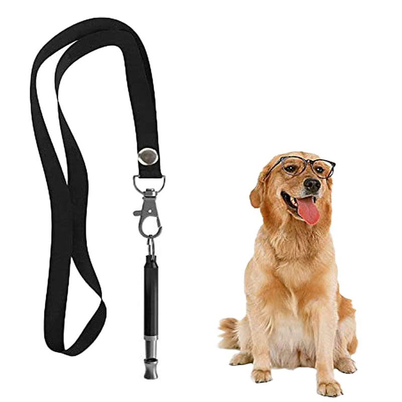 Dog Whistle, 1Pack Adjustable Dog Whistle, Recall Training, Professional Ultrasonic Silent Dog Whistle, Dog Whistle to Stop Barking Neighbors Dog, Training Tool for Dogs, with Black Strap Lanyard - BeesActive Australia