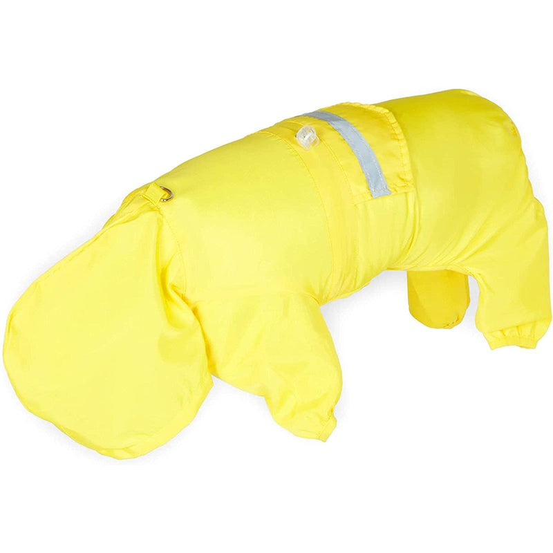 Dog Raincoat Jacket, Pet Rain Slicker with Hood, Medium (18.2 x 16.9 in, Yellow) - BeesActive Australia