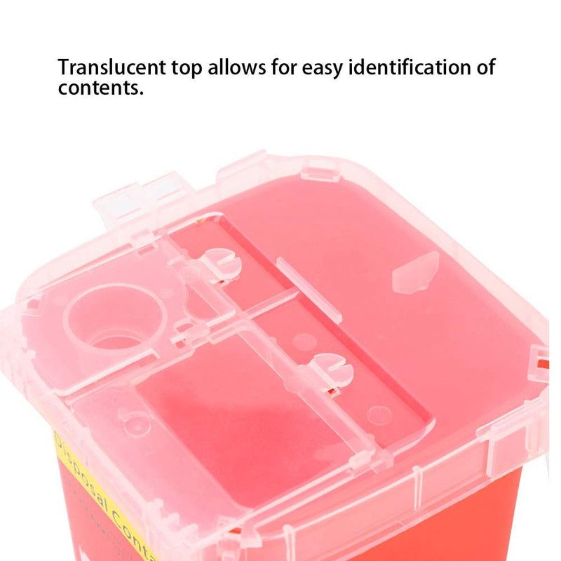 Sharps Disposal Case - Sharps Bin Disposal Blade Storage Box Tattoo Blade Syringe Needle Trash Waste Container Case (Red) Red - BeesActive Australia