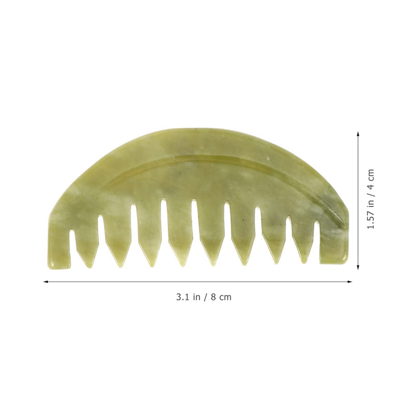 Mobestech Jade Hair Comb Scraping Comb Jade Massage Comb Head Massage Comb Jade Scraper Guasha Comb Stone Hair Comb for Head Massage - BeesActive Australia