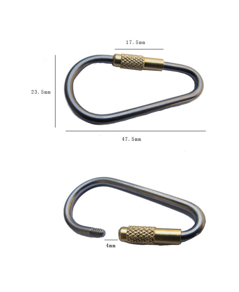 EKLOEN 5pcs MINI Titanium Locking Carabiner, Perfect D-ring for Outdoor and Indoor Use - BeesActive Australia
