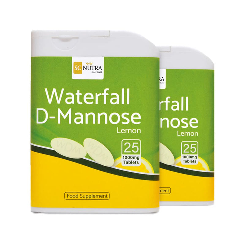D-mannose Tablets 1000mg with Lemon Juice - Waterfall D-Mannose Chewable Tablets by SC Nutra (Sweet Cures) - BeesActive Australia