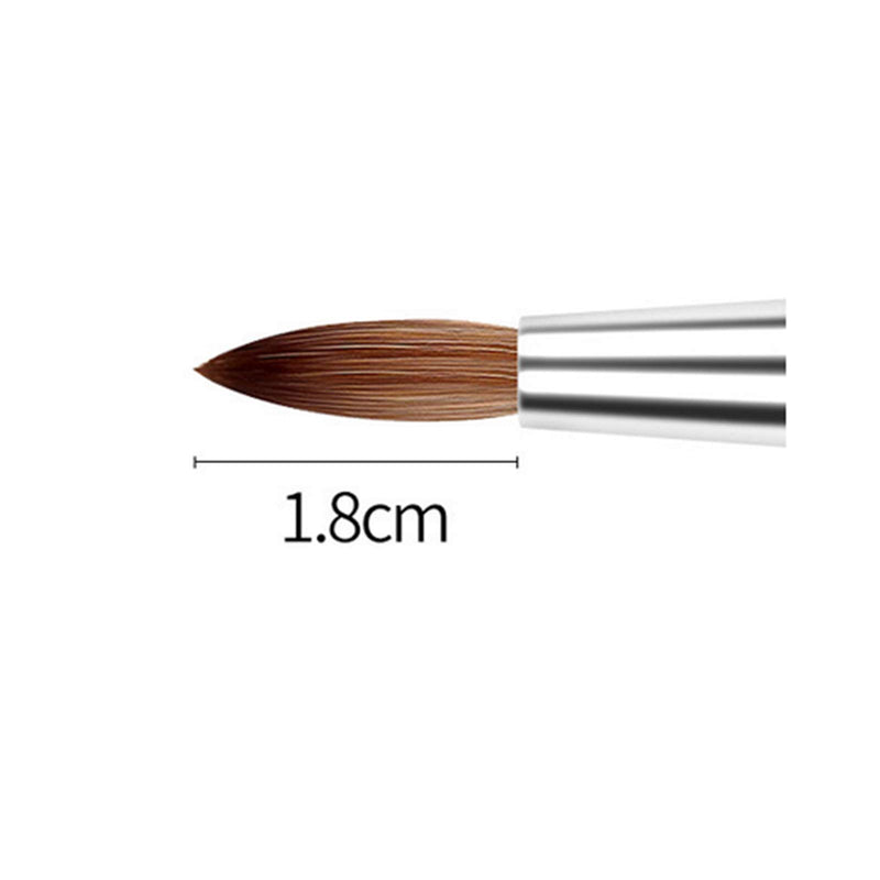 Acrylic Nail Brush, Acrylic Powder Manicure Pedicure Pure Kolinsky Sable Hair Oval Professional Nails Art Brush with Liquid Glitter Handle Size 8 Cosmetic Nail Salons DIY at Home for Girls Women - BeesActive Australia