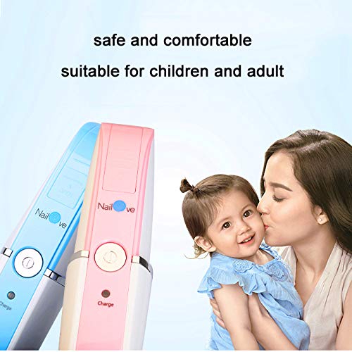 Nailove Electric Nail Clippers Fingernails Automatic Manicure Portable Charging Cut Polish Trim Nail Grinder File for Baby Adults NL6311 Blue (Blue) - BeesActive Australia