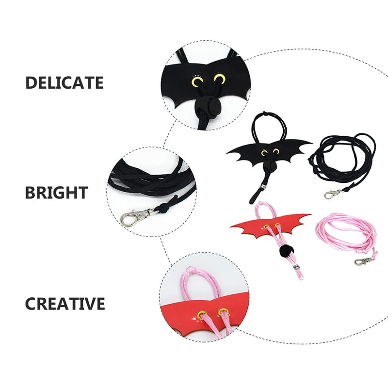 balacoo 2 Sets Bearded Dragon Harness and Leash Adjustable Leather Reptile Lizard Leash Pet Traction Belt for Amphibians and Other Small Pet Animals - BeesActive Australia