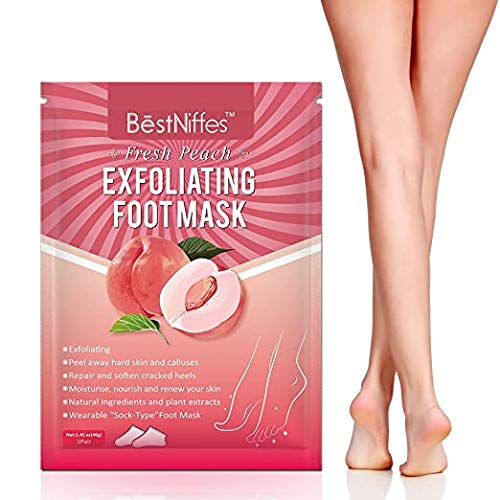 Foot Peel Mask, 3 Pack Foot Peeling Mask for Soft Baby Feet - Hard Skin Remover Foot Mask, Removes Calluses and Hard Skin, Foot Care For Men and Women (Peach) (3) - BeesActive Australia