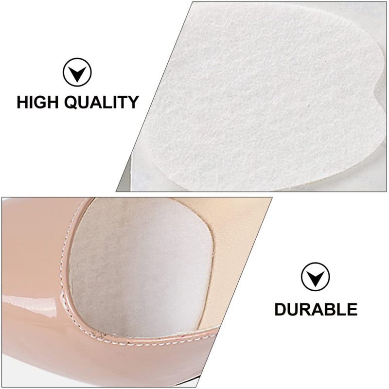 EXCEART Invisible Forefoot Cushion 5 Pairs Shoes Tongue Stick Cushions Thin Felt Forefoot Pads Foot Pain ( White ) - BeesActive Australia