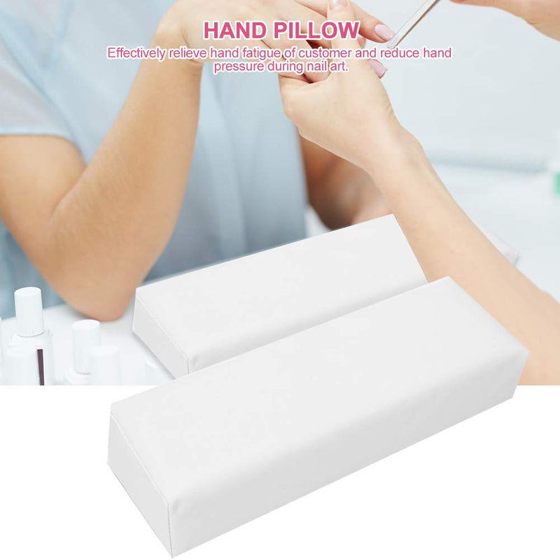 Hand Cushion, Nail Art Soft Sponge Pillow, Nail Art Hand Pillow Beauty Salon Soft Hand Arm Rest Holder Cushion Manicure Tool(White) White - BeesActive Australia