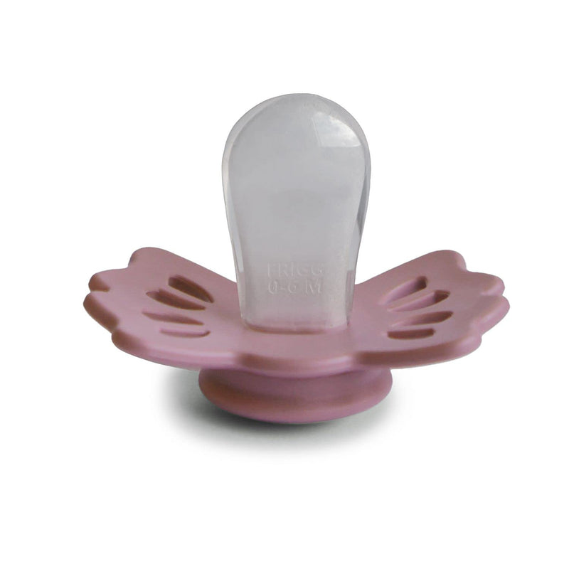FRIGG Lucky Symmetrical SilkySoft Silicone Baby Pacifier | Made in Denmark | BPA-Free (Cedar/Baby Pink, 0-6 Months) Cedar/Baby Pink - BeesActive Australia
