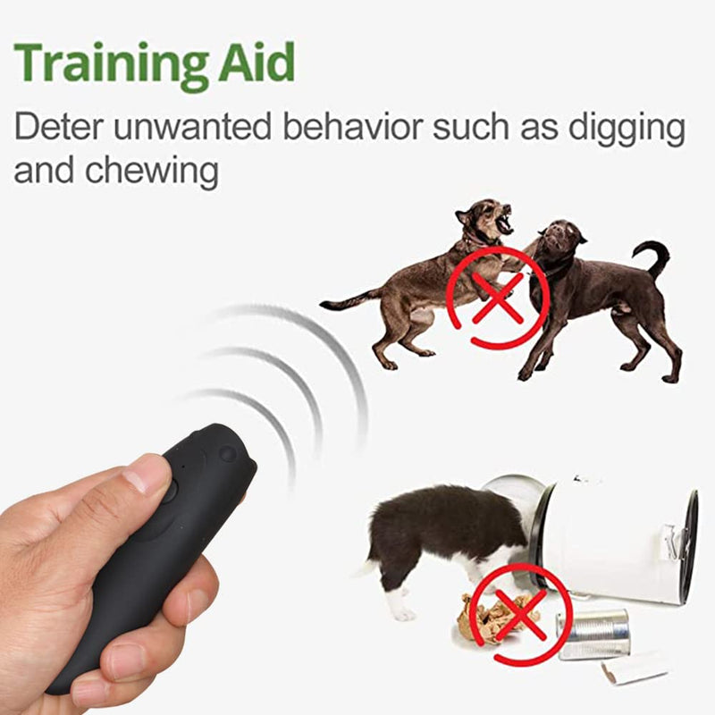 Redmogo Sonic Bark Deterrents Ultrasonic Handheld Dog Training Stop Bark Control Anti Barking Device Black - BeesActive Australia