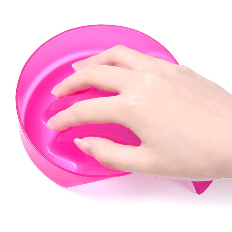 Rolabling 1Pcs Nail Art Soak Bowl Nail Polish Powder Removal Tray Nail Spa Salon Soaker Bowl Manicure Tools (Red) Pink - BeesActive Australia