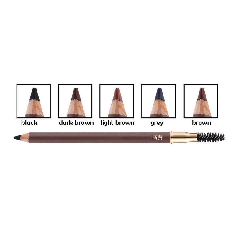 1 pcs Makeup Eyebrow Enhancer 12H Long Lasting Sweat &Waterproof Eyebrow Pencil Pen Dark Brown Eye Brow Pencil 5 Colors to Choose (2# Dark Brown) 2# Dark Brown - BeesActive Australia