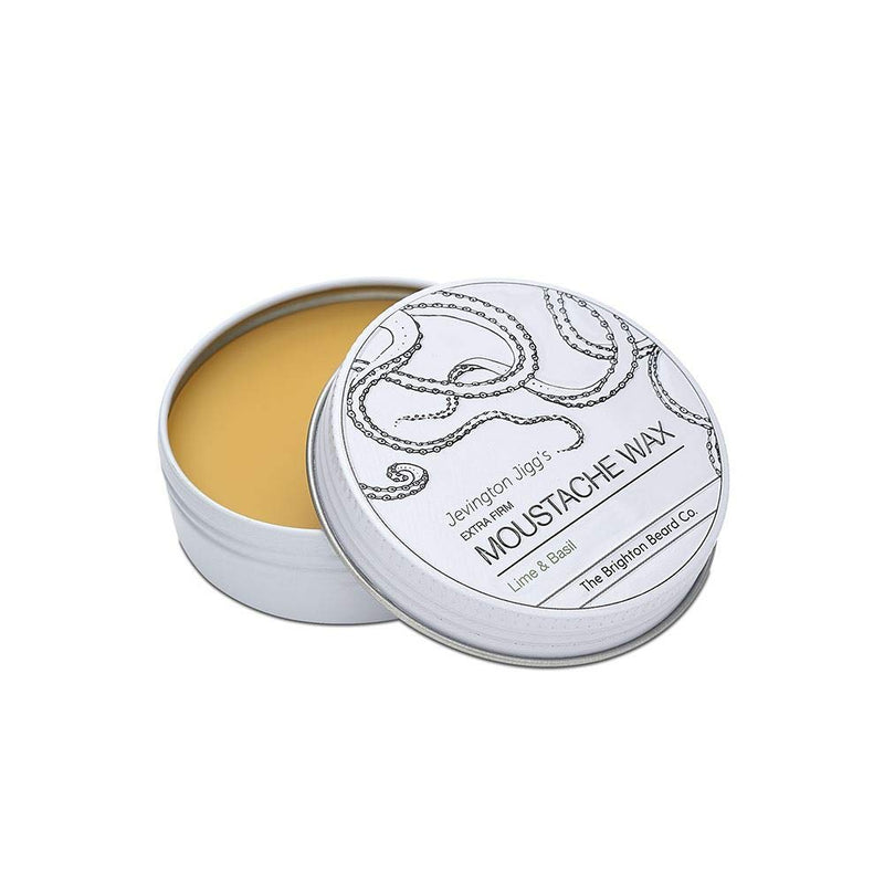 The Brighton Beard Co. Jevington Jiggs's Lime & Basil Extra Firm Moustache Wax, Handmade & Reworkable Wax 30g - BeesActive Australia