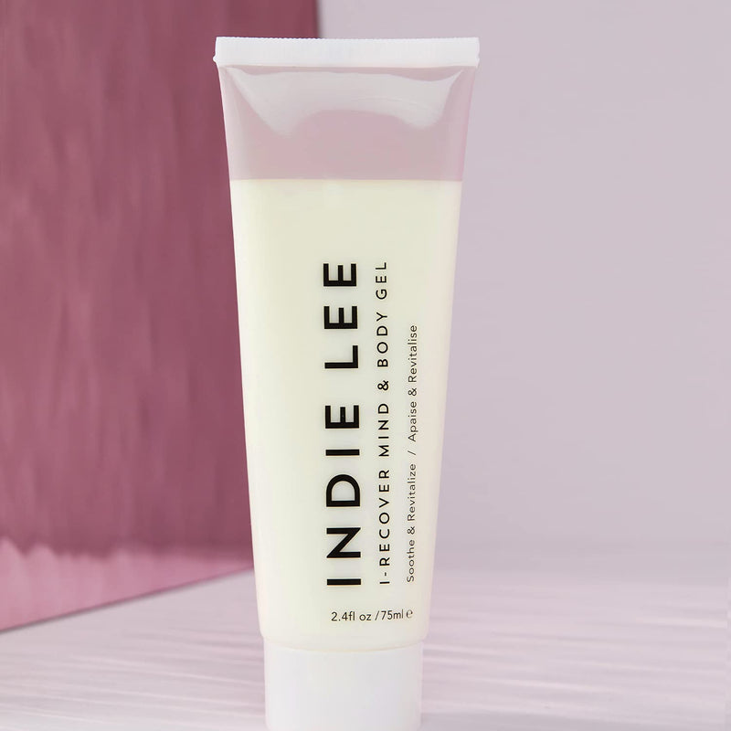 Indie Lee I-Recover Mind & Body Gel - Fitness Recovery Cream with Relaxing Essential Oils + Arnica to Help Soothe + Destress Sore Muscles, Joints + Stiffness - Cooling Relief Lotion (2.4oz / 75ml) - BeesActive Australia