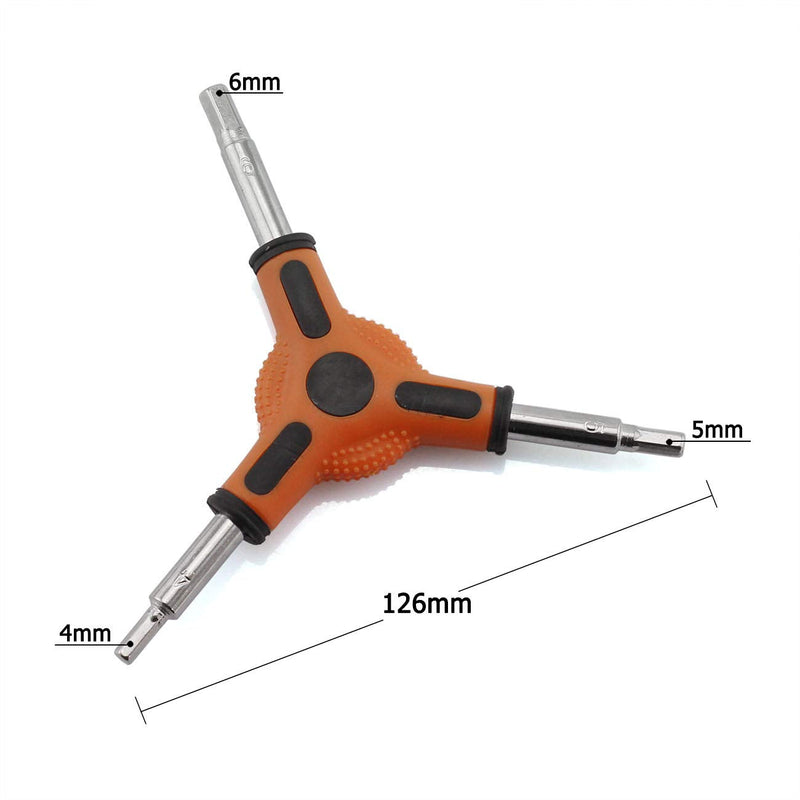 RuiLing 1-Pack Y Shape Bike Hex Wrench Bicycle Cycling Torque Spanner Internal Hex Key Combination Repair Tools 3 Way Allen Wrench 4mm 5mm 6mm - BeesActive Australia