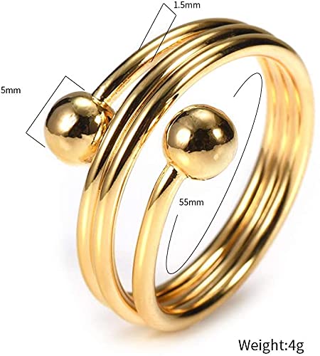 Spiral Design Gold Plated Magnetic Copper Rings for Ladies, Nice &Trendy, Adjustable Size, Gift for Ladies - BeesActive Australia