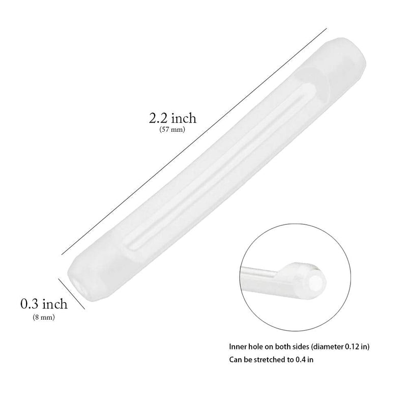 PIPJOY Premium Ultra Soft Anti Slip Silicone Eyeglass Temple Tips - 6 Pair Ear Grips Sleeve Retainer Clear - BeesActive Australia