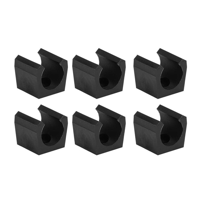 Billiards Snooker Cue Locating Clip Holder Regular Fishing Rod Storage Clips Black for Pool Cue Racks, 6pcs Plastic Lightweight Billiards Pool Single Holder Mini Rod Organizer Carrier Accessory - BeesActive Australia