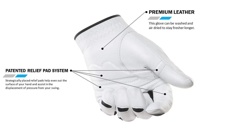 Bionic Gloves –Men’s StableGrip Golf Glove W/ Patented Natural Fit Technology Made from Long Lasting, Durable Genuine Cabretta Leather. Cadet Small Left - BeesActive Australia