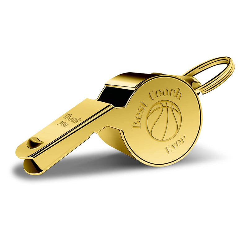 QIBAJIU Whistles with Lanyard,Golden Whistle,Coach Whistle, Basketball Gifts, Coach Gifts for Men Women, Thank You Cheer Coach Gift – Best Coach Ever - Teacher Whistle Coach Gifts - BeesActive Australia