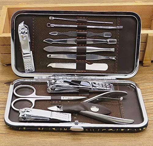 Nail Clippers Manicure set, 12 Stainless Steel Professional Manicure sets, Nail Scissors Beauty Set, Portable Travel Nail Manicure, Pedicure Tool Set, Nail Clippers for Thick Nails(15.5cm 8cm) 15.5cm*8cm - BeesActive Australia