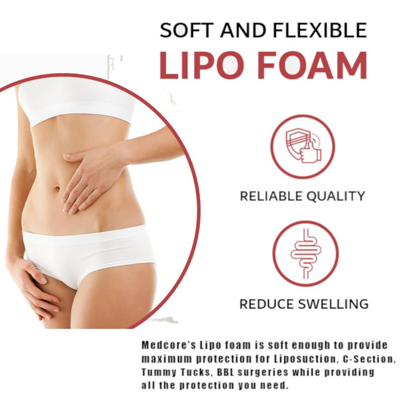 4 Pack Lipo Foam Board - Post Surgery Ab Board - Use After Liposuction, C-Section, Tummy Tucks, BBL surgeries - BeesActive Australia