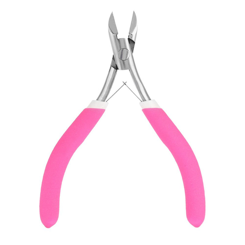 Nail Art Cuticle Nipper, Stainless Steel Dead Skin Remover Clipper Scissor Plier Pedicure Manicure Tool(Rose Red) - BeesActive Australia