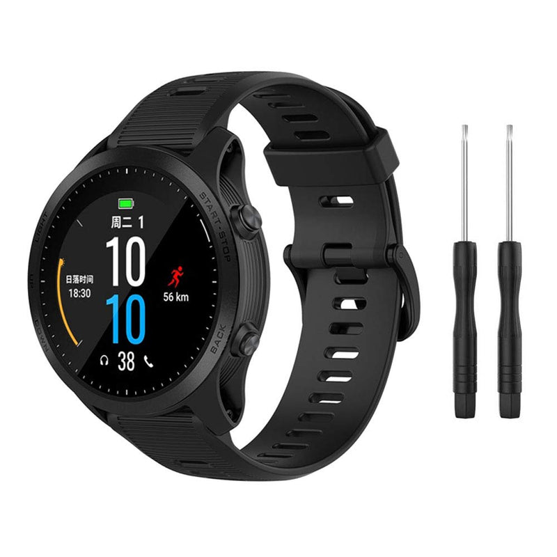 CharmingElf Compatible with Garmin Fenix 5 Band 22mm Wacth Band for Fenix 5/Fenix 5 Plus/Fenix 6/Fenix 6 Pro/Forerunner 935/Forerunner 945/Quatix 5/Approach S60 (1PCS Black) - BeesActive Australia