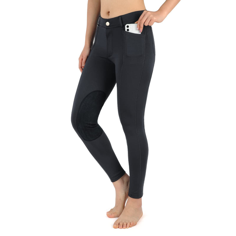beroy Horse Riding -Pants Women Equestrian-Breeches - Ladies Training Horseback Riding Tights Full Seat Silicone Pockets 01black Small - BeesActive Australia