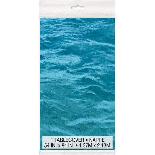 Unique tableware Ocean Waves Plastic Tablecover-108 x 54" | 1 Pc, 54" x 108" - BeesActive Australia