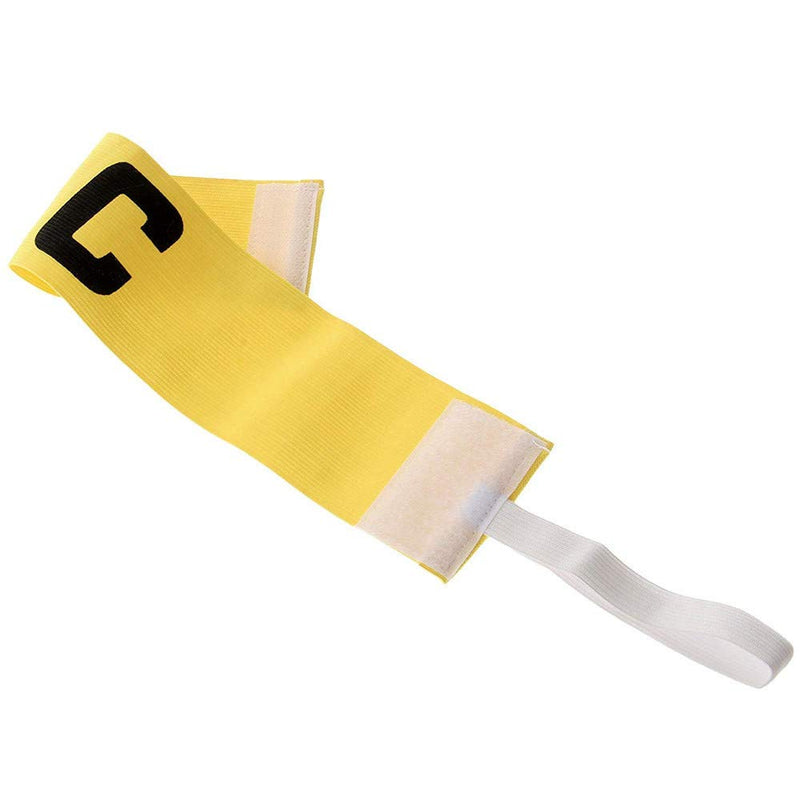 Wendy Mall 4Pcs Colorful Football Soccer Player Sport Flexible Sports Adjustable Bands Captain Armband for Kids and Youth Yellow - BeesActive Australia