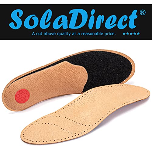 Leather Shoe Insoles with Orthotic Footbed I Insoles with Arch Support and Heel Cushion for Men and Women (UK 3 / 36 EU) 3 UK / 36 EU / 24 cm - BeesActive Australia