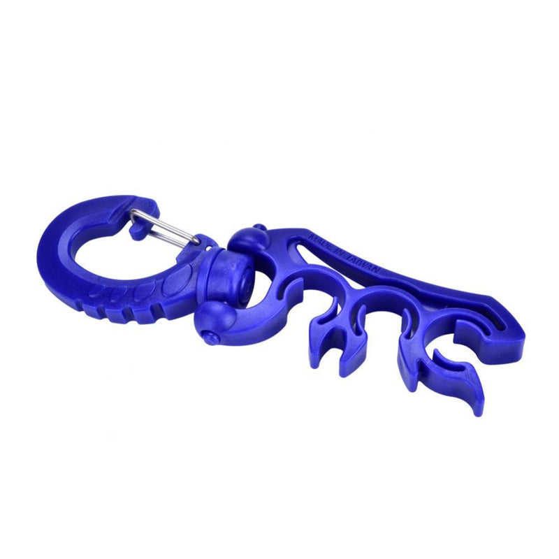 [AUSTRALIA] - Diving Regulator Hose, 3 Colors Underwater Scuba Diving Plastic Double BCD Hose Holder with Clip Hook Blue 
