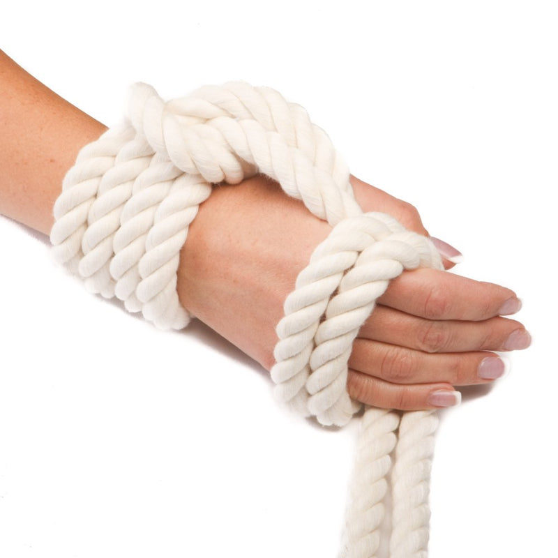 Ravenox Natural Twisted Cotton Rope | (Natural White)(3/8 Inch x 10 Feet) | Made in The USA | Strong Triple-Strand Rope for Sports, Décor, Pet Toys, Crafts, Macramé & Indoor Outdoor Use N. White 3/8 Inch x 10 Feet - BeesActive Australia