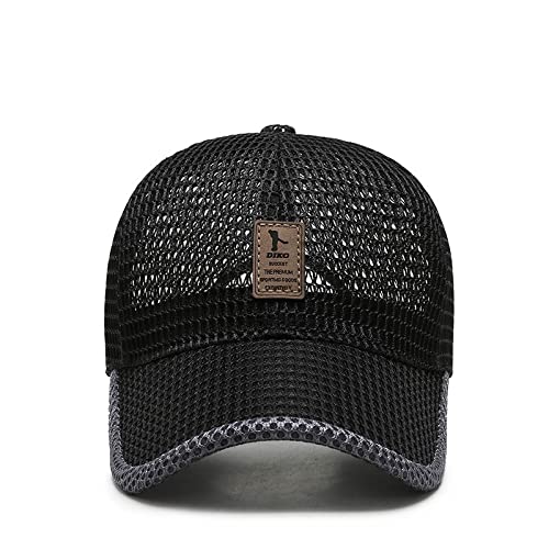 FASHIXD Summer Mesh Baseball Cap for Men Women Trucker Mesh Hat Baseball Hats Outdoor Sports Running hat 1-black - BeesActive Australia