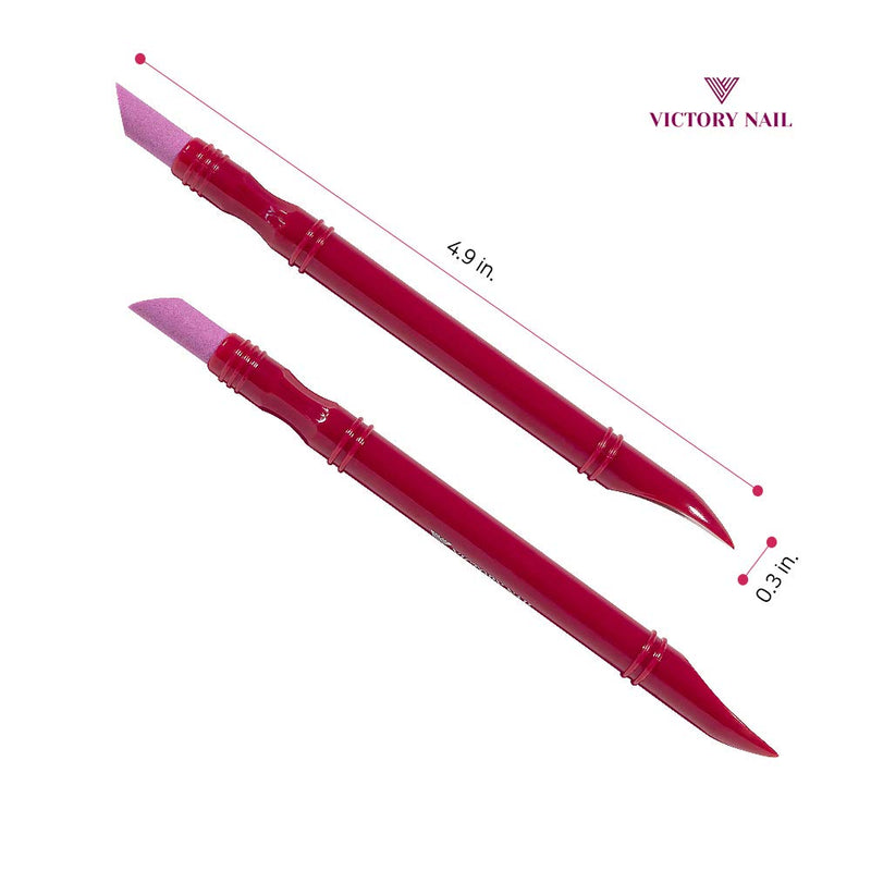 VICTORY NAIL 5PCS Victory Ceramic Stone Pointy Pink Pusher Stone Cuticle Remover Stick Stone Sanding Nail File Pumice Stone Nail File Nail - BeesActive Australia