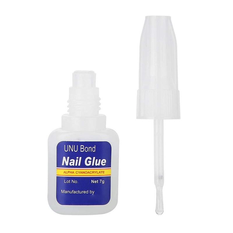Nail Glue for Acrylic Nails,Strong Nail Glue Brush Applicator,Manicure Strong Glue,Adhesive Nails Soft and Not Damage Nail and Skin,Suitable for False Nails,Art, Diamond,Jewels, Free Small File 7g - BeesActive Australia