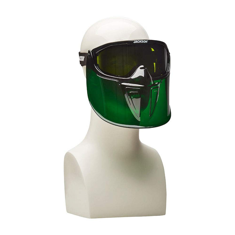 Jackson Safety GPL550 Premium Goggle with Detachable Face Shield, Anti-Fog Coating, Shade 5 IR Lens, Green, 21002 - BeesActive Australia