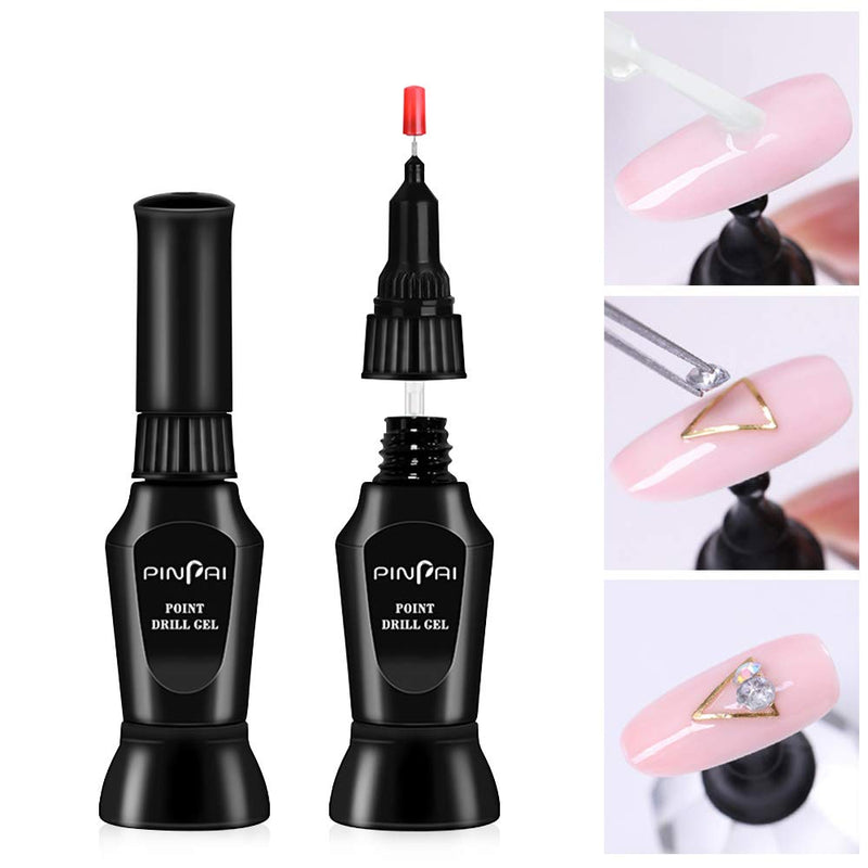 Ownest 2 Pcs Nail Rhinestone Glue, Nail Glue Pen Resin Polishing Agent,Adhesive Resin Crystal Polish Decor, Adhesive Decoration Gem Crystal Diamond Jewelry-10ml A - BeesActive Australia