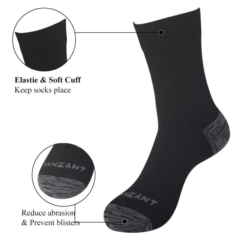 Waterproof Socks Tanzant Breathable men's hiking waterproof socks for men cycling kayaking Skiing Trekking X-Large Black Cotton - BeesActive Australia