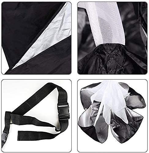 KEYPOWER Running Speed Training 56" Parachute with Adjustable Strap Speed Chute Resistance Running Parachute for Kids Youth and Adults 1 Umbrella - BeesActive Australia