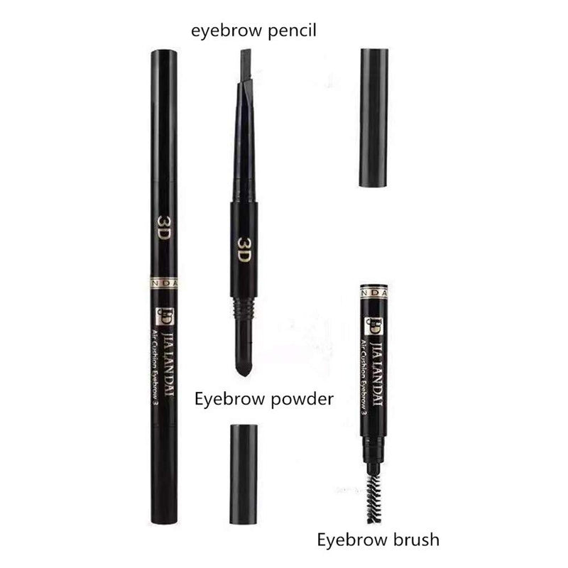 HIROCK 3 in 1 eyebrow pencil Long lasting and Waterproof Professional Makeup Auto Eyebrow Pencil (04# Gray) 04# Gray - BeesActive Australia