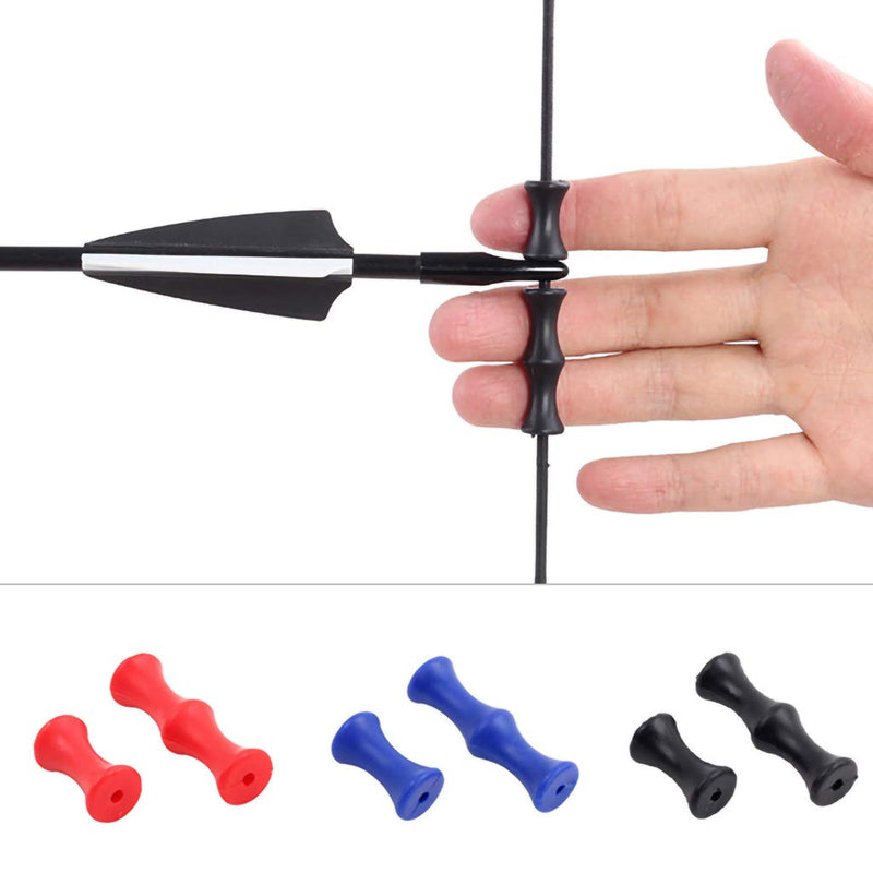 Votono 2 Sets Bow String Finger Savers Archery Finger Guard for Recurve Bow Archery Bowstring Finger Saver Quick Shot Finger Guard for Hunting or Bowfishing Red - BeesActive Australia