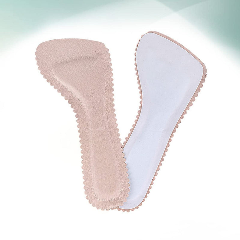 3pairs Shoe Flat Women Support Inserts Loose Pads, Forefoot Wearing Breathable Pumps Leather Cushion Heel, Fasciitis Absorbing Self Relief Latex Reusable Non Summer Anti- Slip Pads Pinkx3pcs 20X8.5cmx3pcs - BeesActive Australia